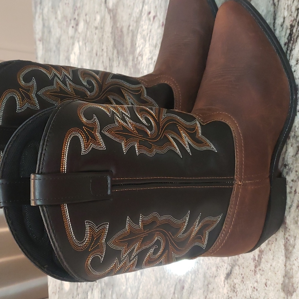 Mens Masterson Boot Co Brown Black Leather Boot Size 11.5